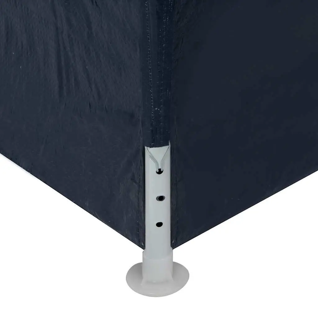 Party Tent Polyethylene 3x6 m Blue Steel Frame Outdoor Canopy Gazebo with Side Panels