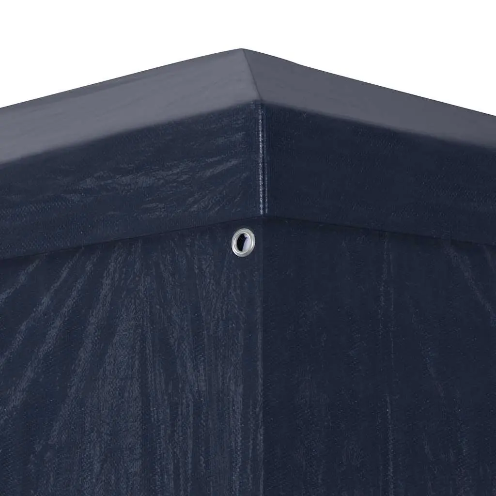 Party Tent Polyethylene 3x6 m Blue Steel Frame Outdoor Canopy Gazebo with Side Panels