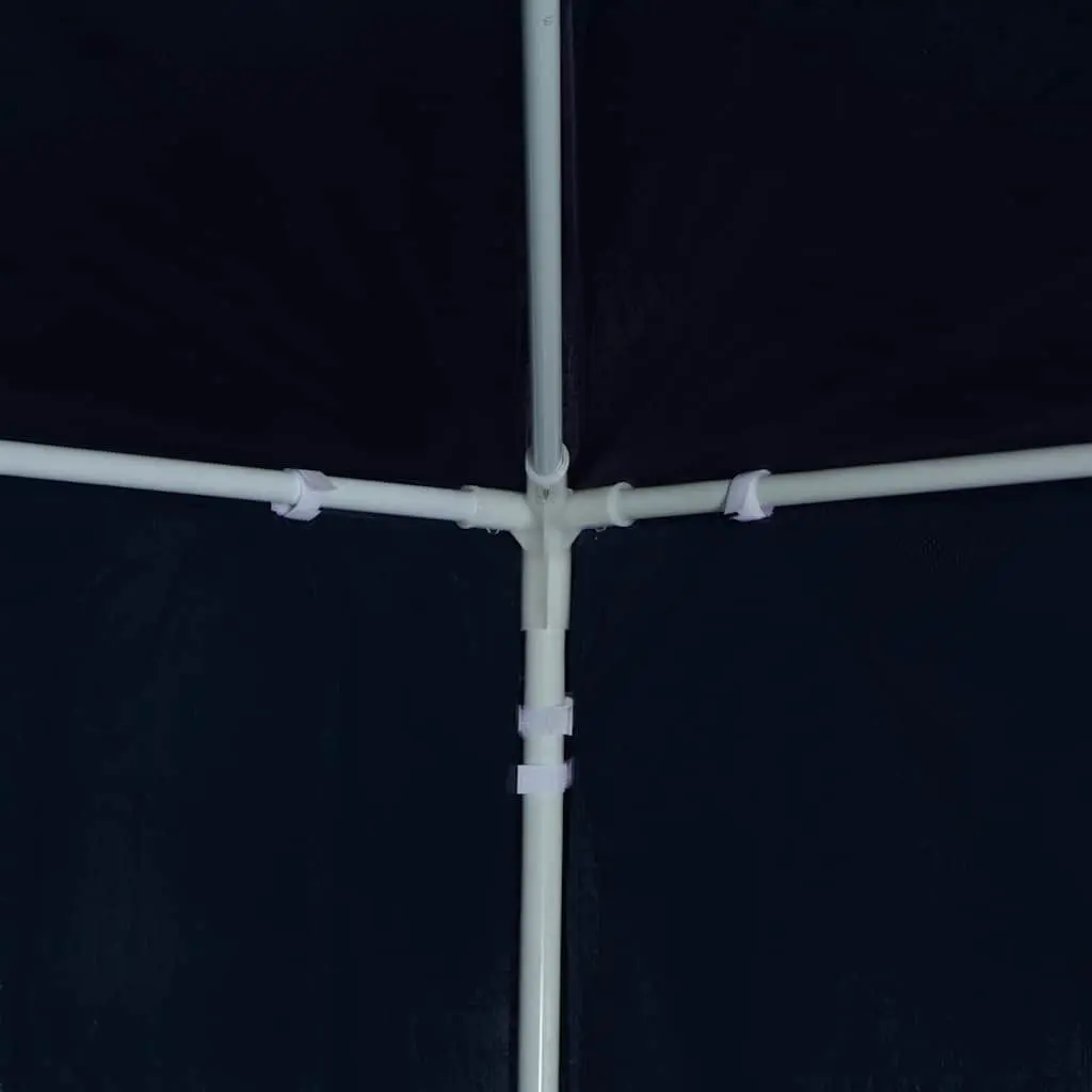 Party Tent Polyethylene 3x6 m Blue Steel Frame Outdoor Canopy Gazebo with Side Panels