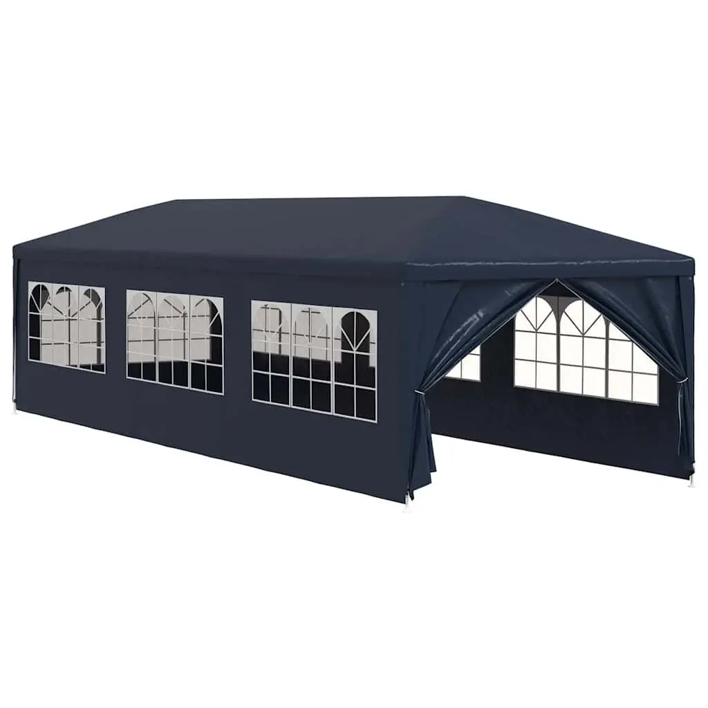 Party Tent Polyethylene 3x9m Blue Outdoor Gazebo with Panels Door