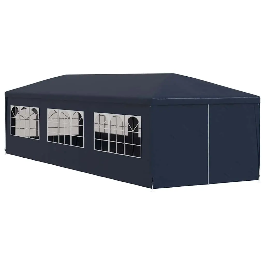Party Tent Polyethylene 3x9m Blue Outdoor Gazebo with Panels Door