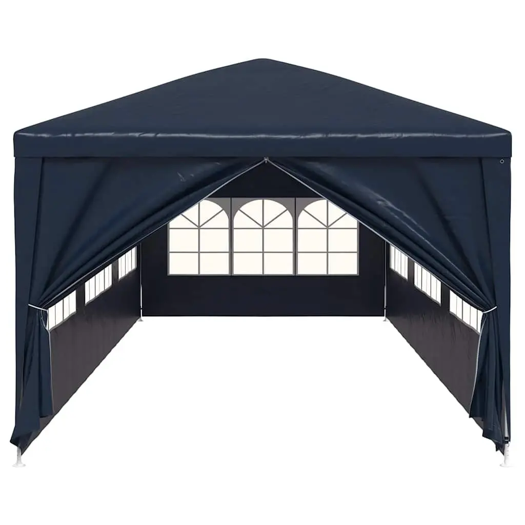 Party Tent Polyethylene 3x9m Blue Outdoor Gazebo with Panels Door