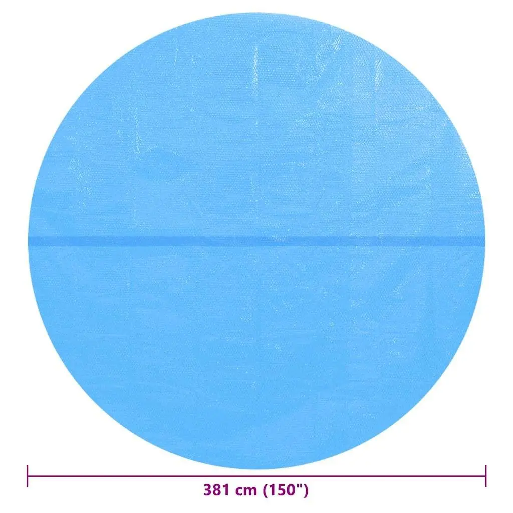 Blue Floating Round Solar Pool Cover 381cm