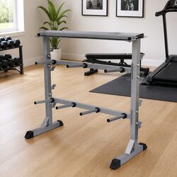 Dumbbell Barbell Rack Black Steel Organizer Free Weight Storage Home Gym