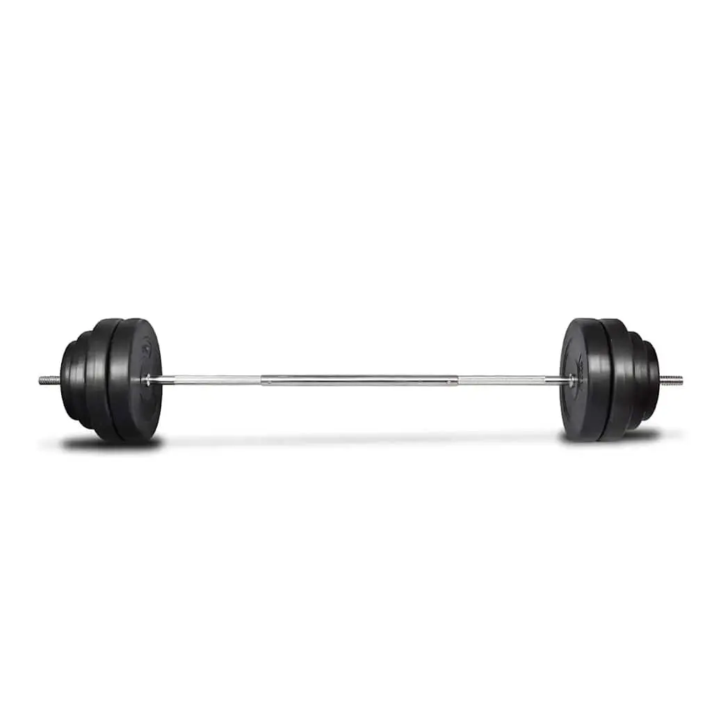 Barbell Set 60 kg Steel 165 cm Black