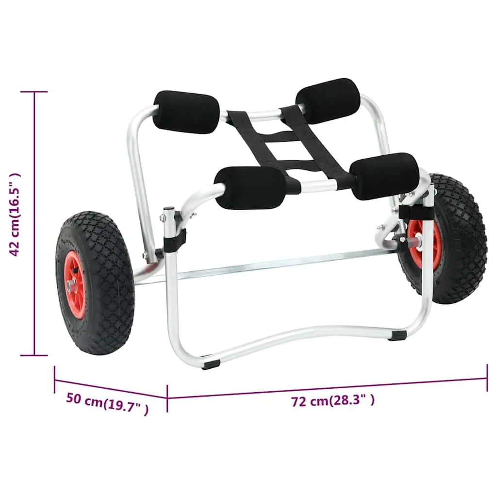 Kayak Trolley Cart Aluminum Portable Lightweight Black