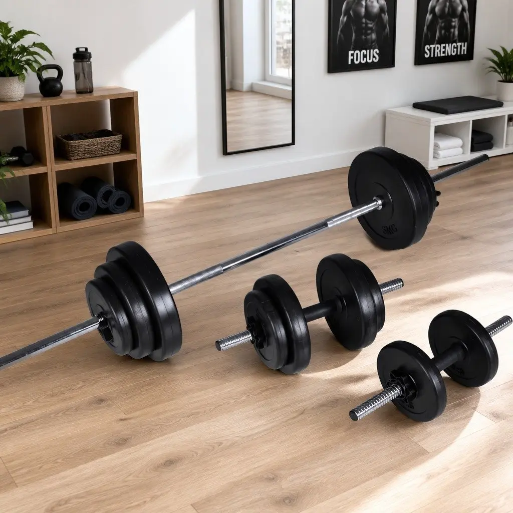 30.5kg Barbell Dumbbell Weight Set