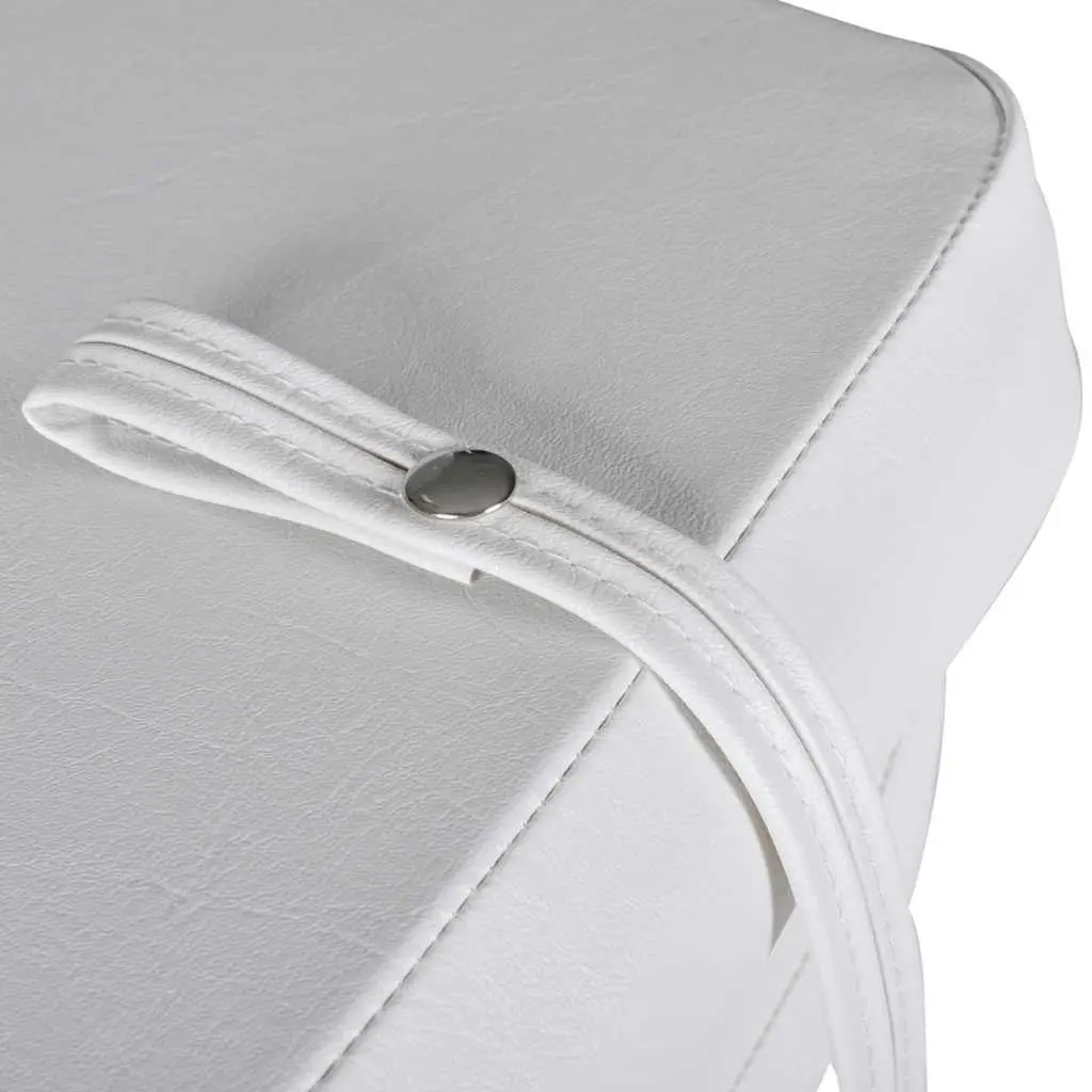 Boat Seat Foldable Backrest Blue White Pillow Watercraft Marine Chair