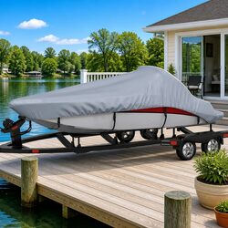 Heavy Duty Grey Boat Storage Cover for Mooring 427-488cm