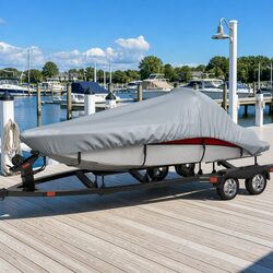 Heavy Duty Grey Boat Storage Cover 427-488cm