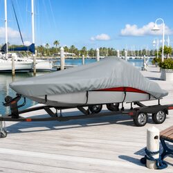 Heavy Duty Grey Boat Storage Cover 519-580cm