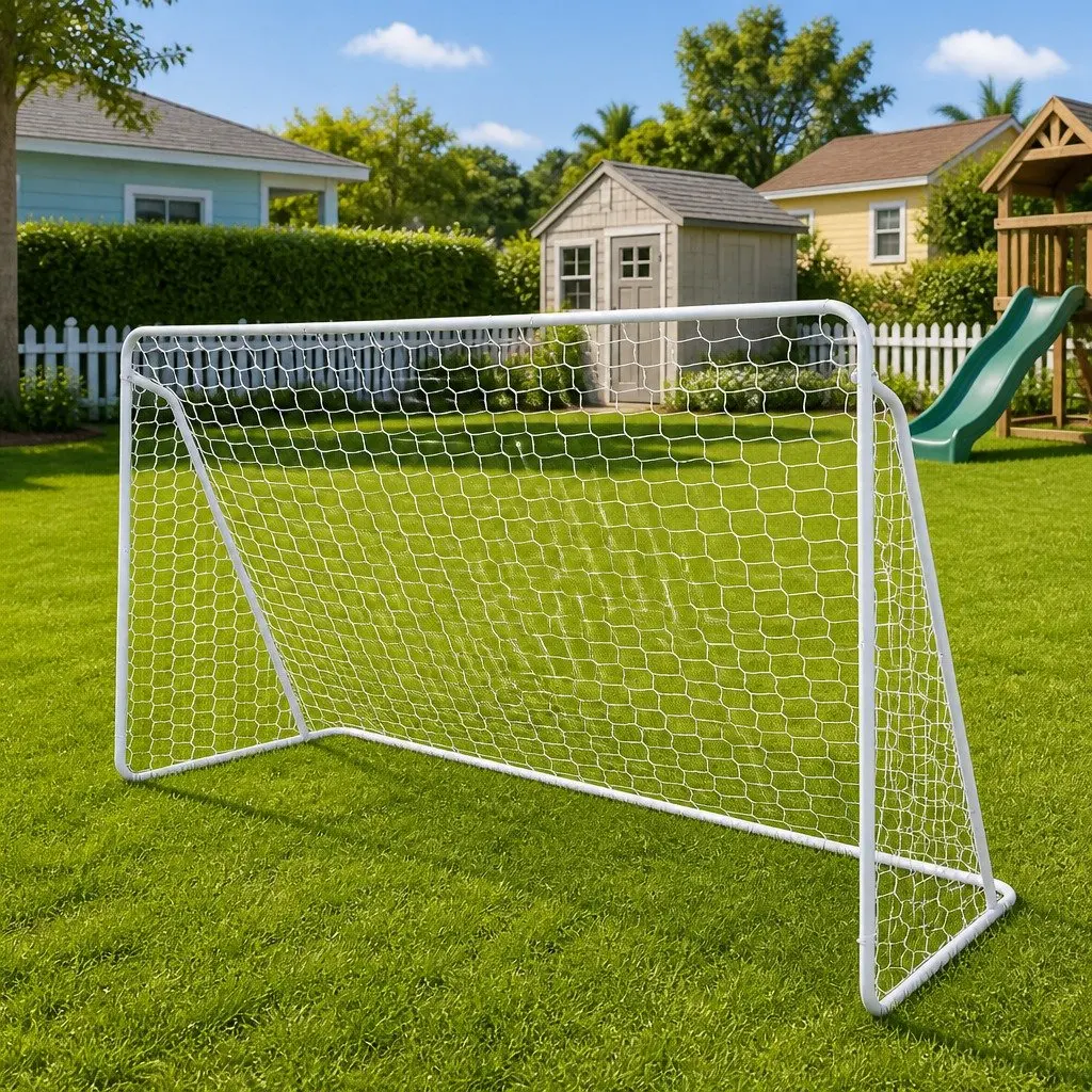 Steel Frame Soccer Goal Net 240x90x150cm