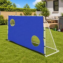 Durable Football Goal Net with Aiming Wall 240 x 92 x 150 cm