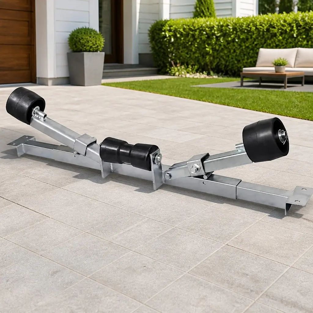 Boat Trailer Support Bracket with Keel Rollers