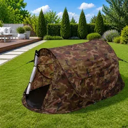 2-Person Quick-Pitch Camping Tent - Silver Fibreglass Frame