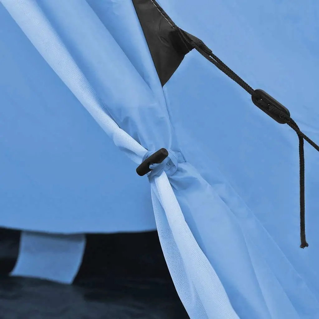 4-Person Blue Tipi Tent for Camping Adventures