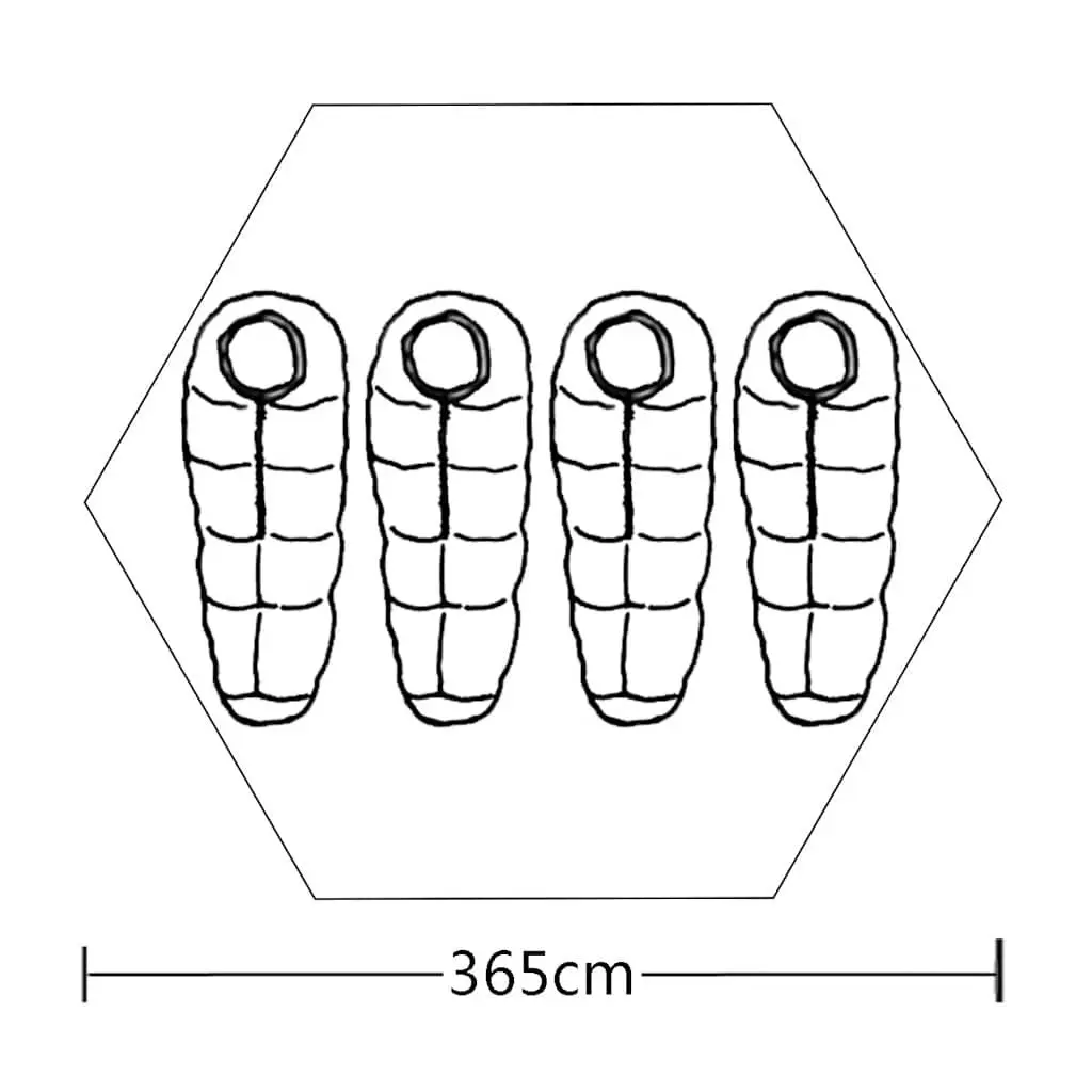 4-Person Blue Tipi Tent for Camping Adventures