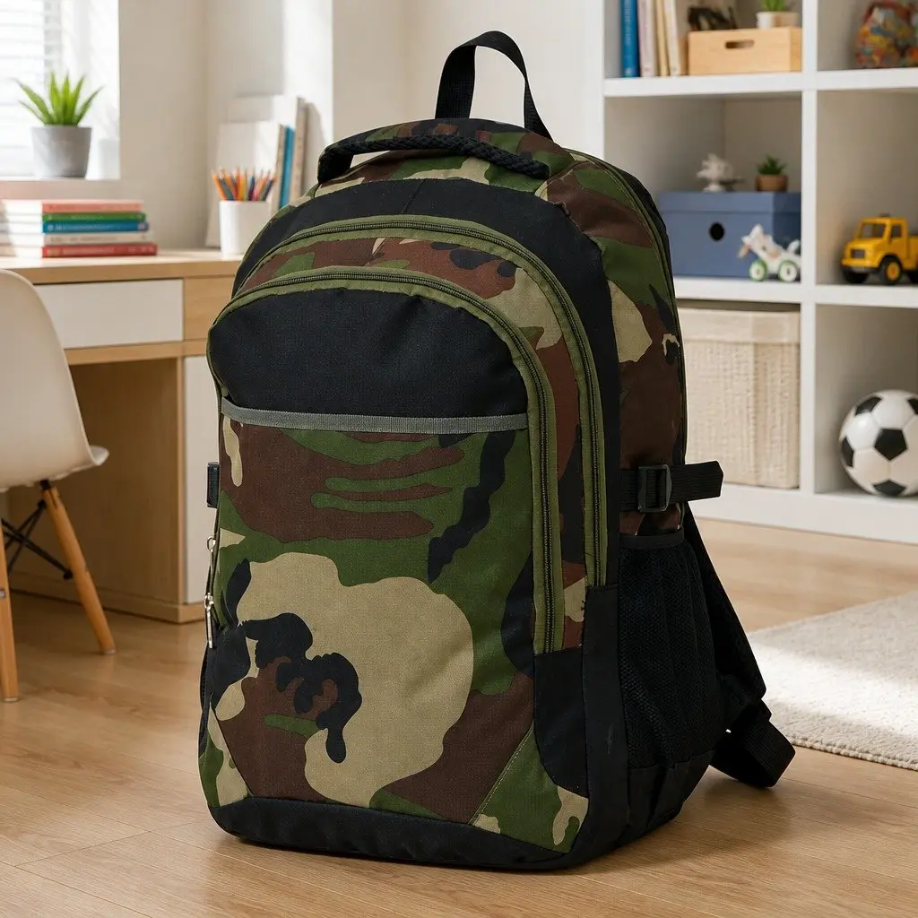 Backpack Coated 600D Polyester 40L Multicolour Large Capacity Daypack with Compartments