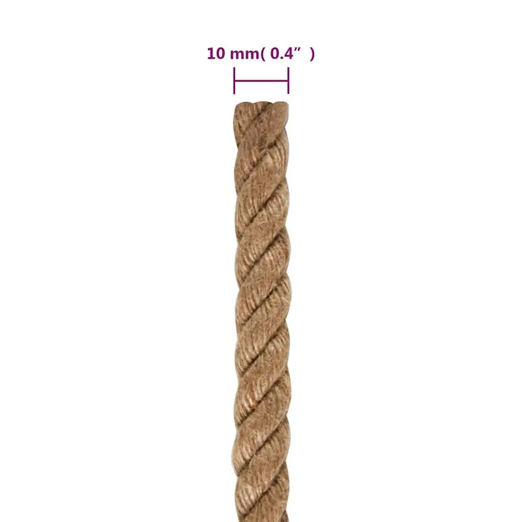 10mm Jute Rope 100m Brown Natural Cord