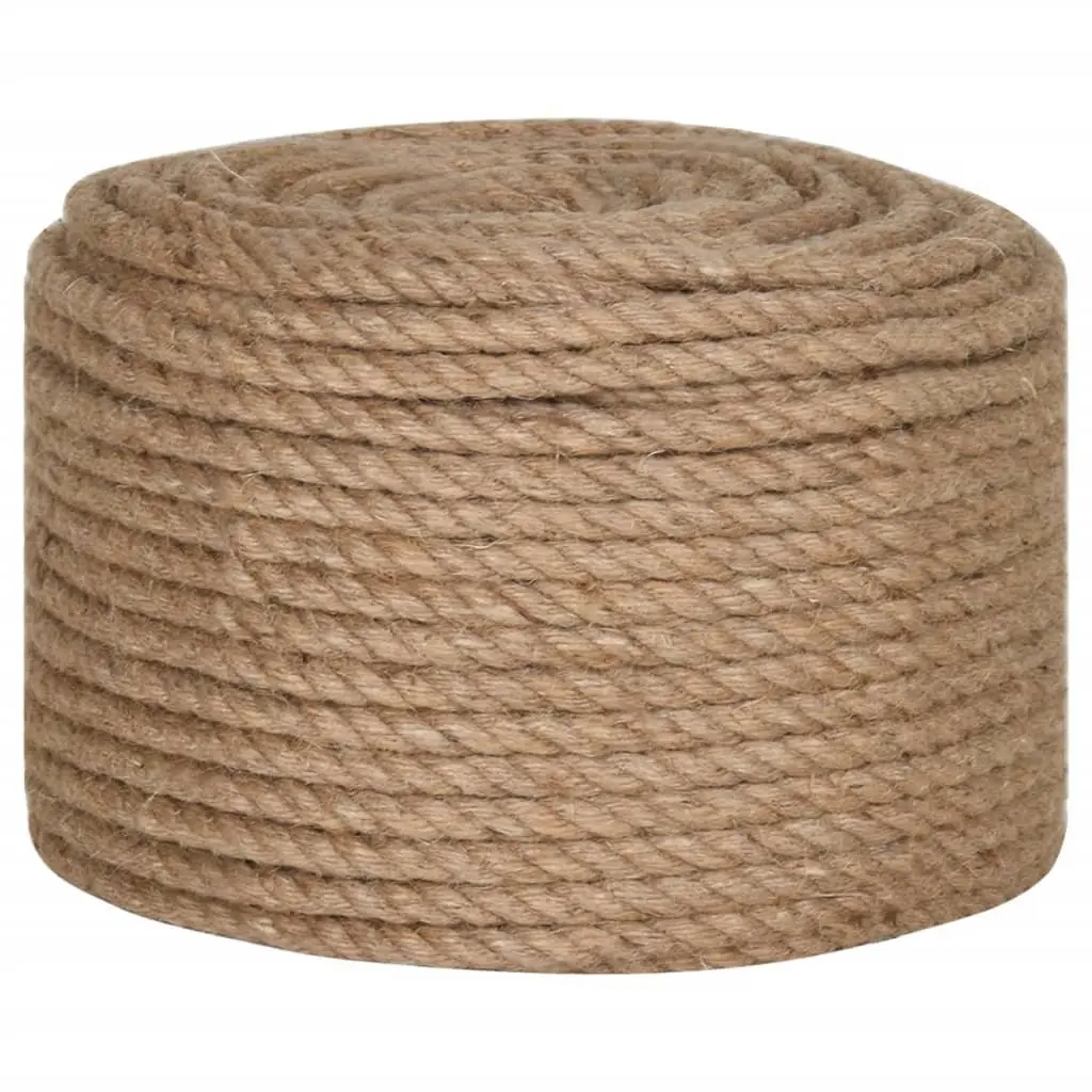 Natural Jute Rope 12mm 100m Coil Garden Decking Handrail Plant Support Utility
