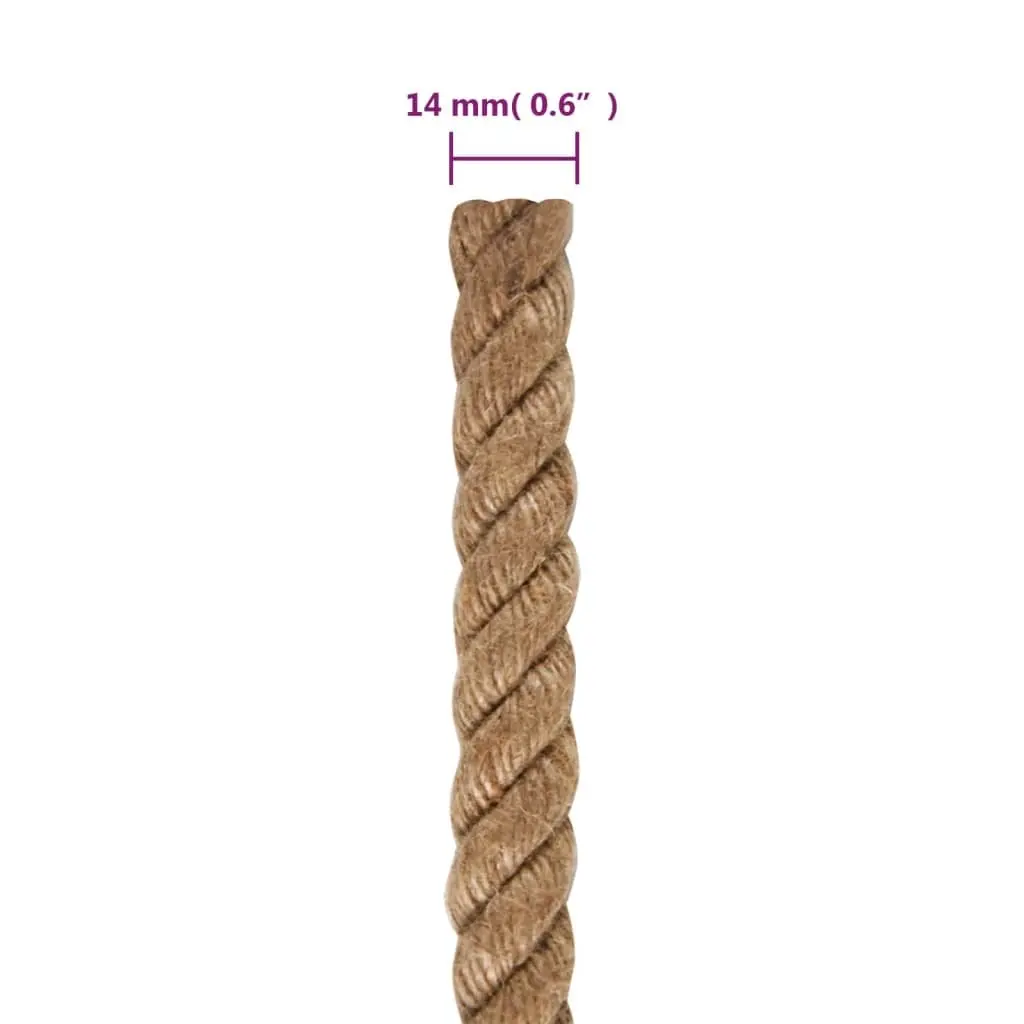 Jute Rope Natural 14mm 100m Brown