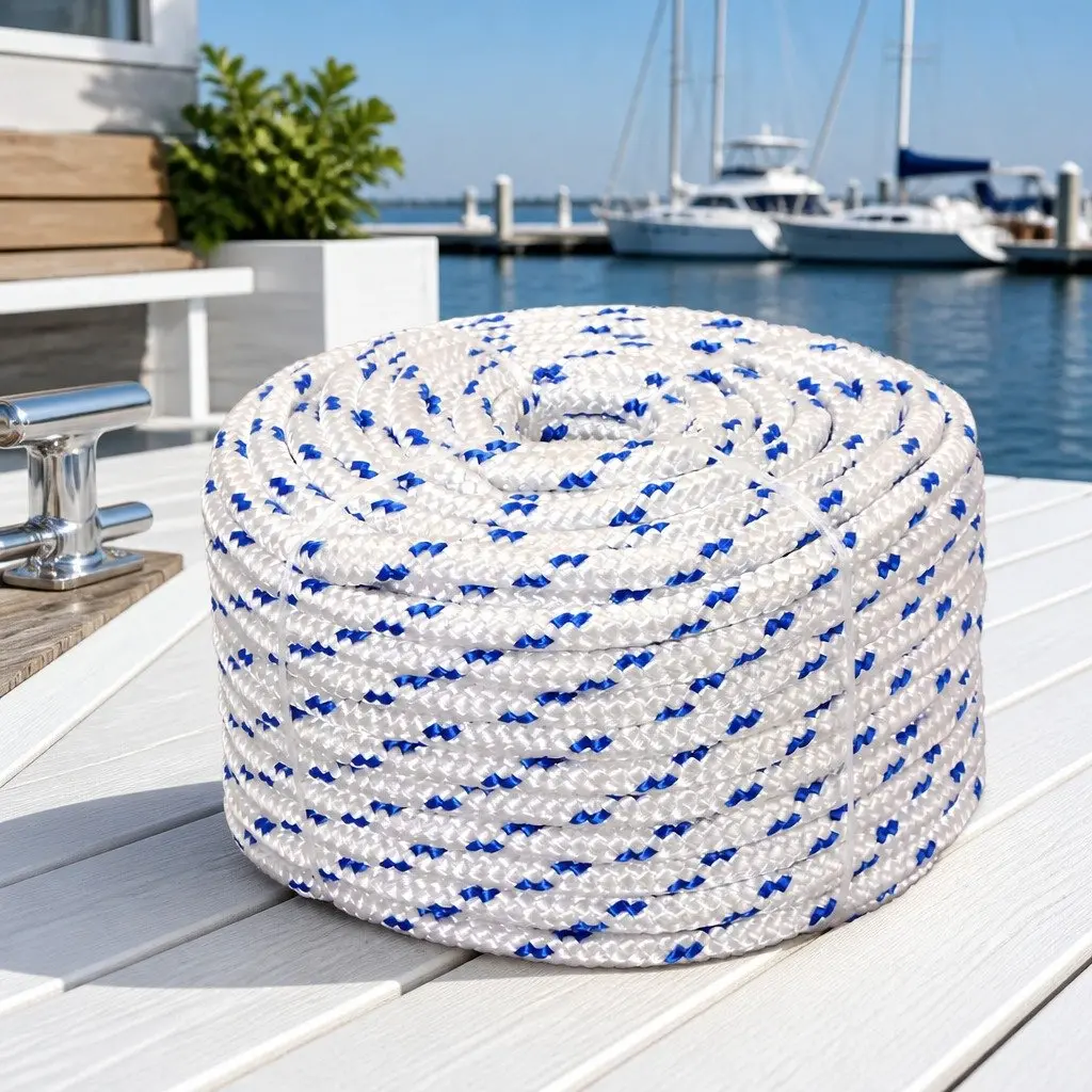 10mm 50m White Polypropylene Marine Rope for Boating