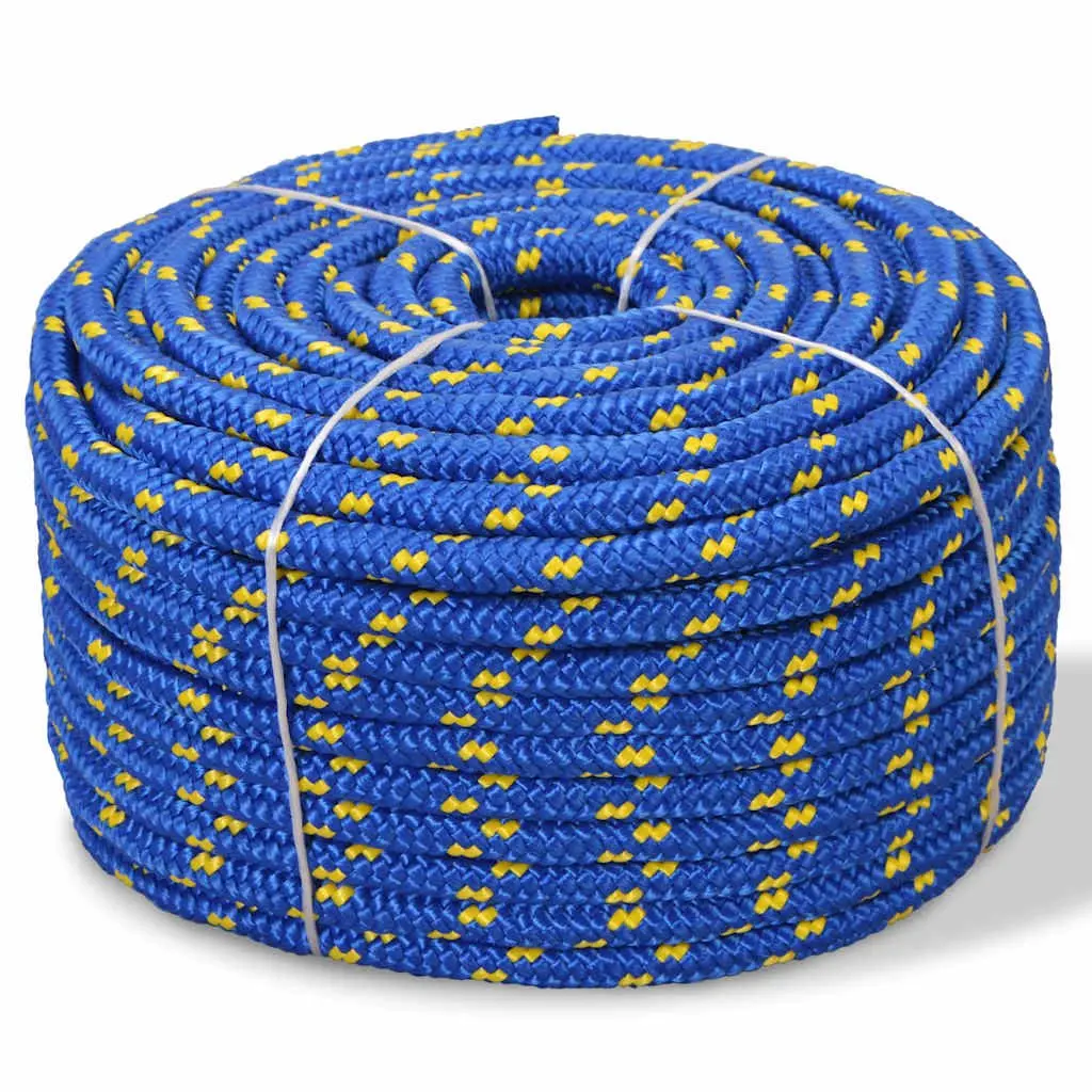 Marine Rope Polypropylene 10mm 50m Blue Floating