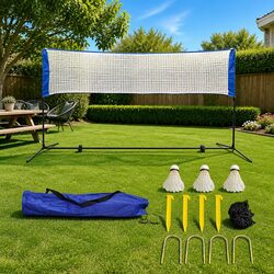 Premium Badminton Net Set with Shuttlecocks for Outdoor Fun
