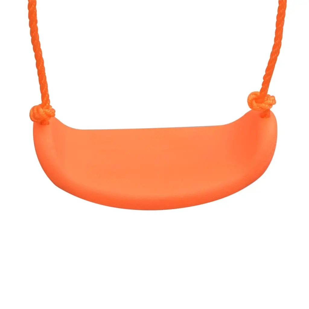 Swing Set with Slide 3 Seats Orange Outdoor Garden Kids Playground Backyard