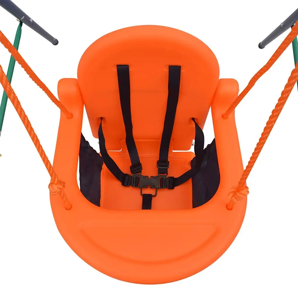 High Back Toddler Swing Set with Safety Harness