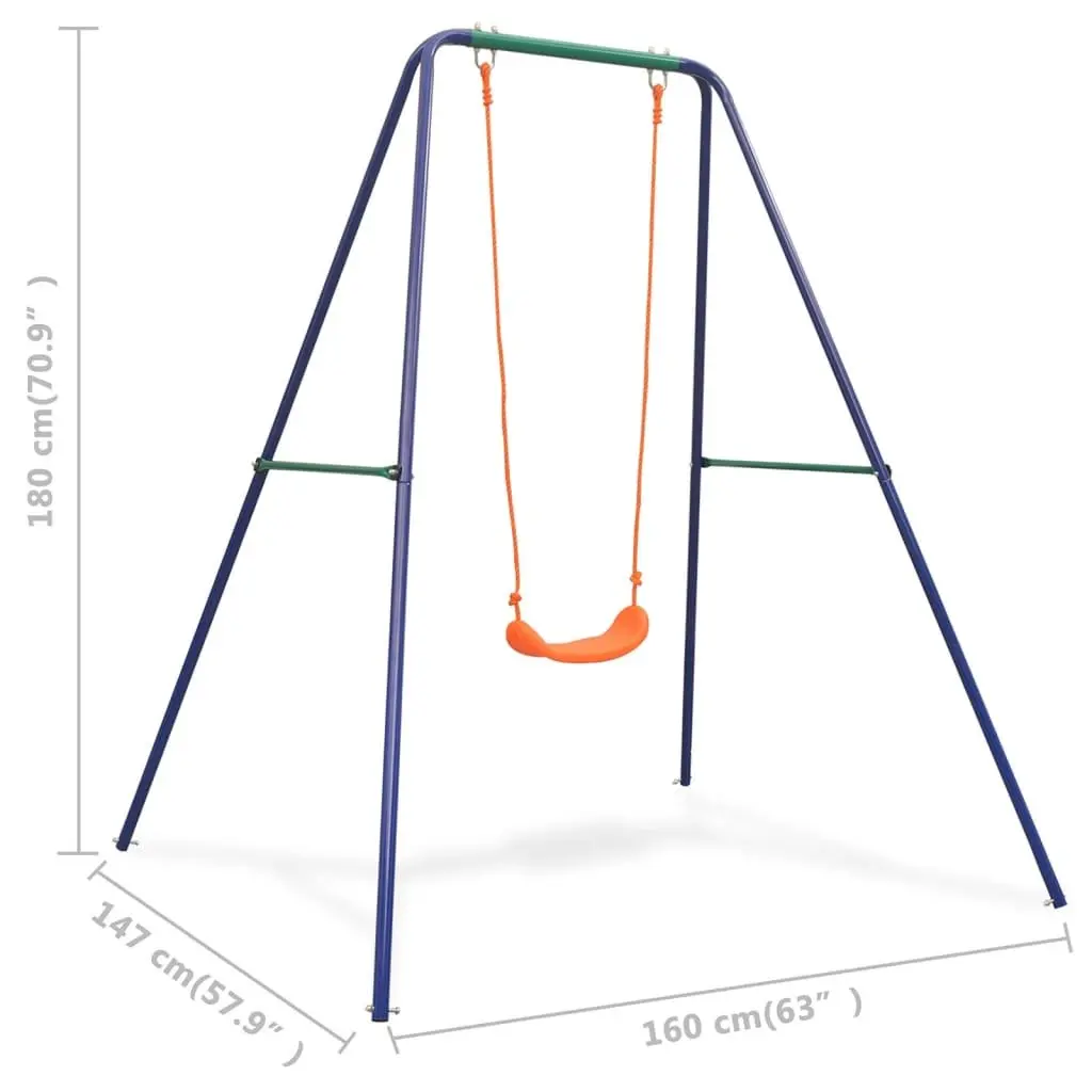 A-Frame Single Swing Set in Orange