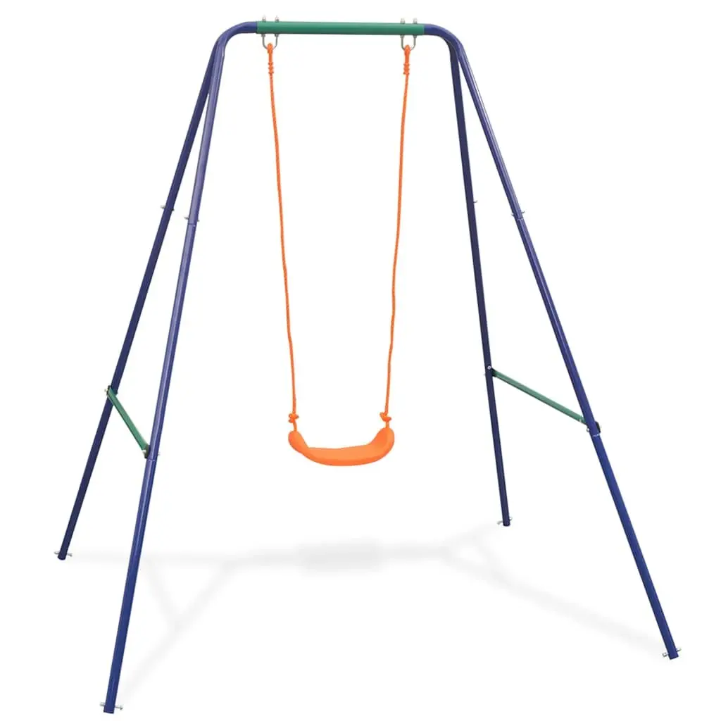 A-Frame Orange Swing Set for Kids' Outdoor Fun