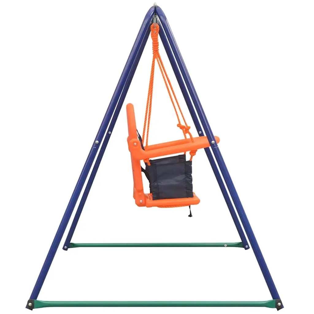 A-Frame Orange Swing Set for Kids' Outdoor Fun