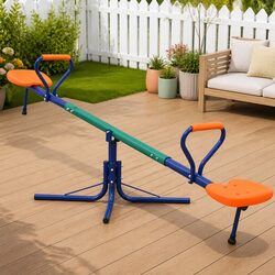 Orange 360-Degree Rotating Seesaw for Kids' Playtime