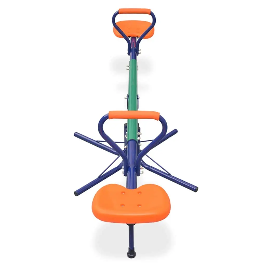 Seesaw Steel Plastic 360-Degree Rotating Orange Outdoor Playground Equipment