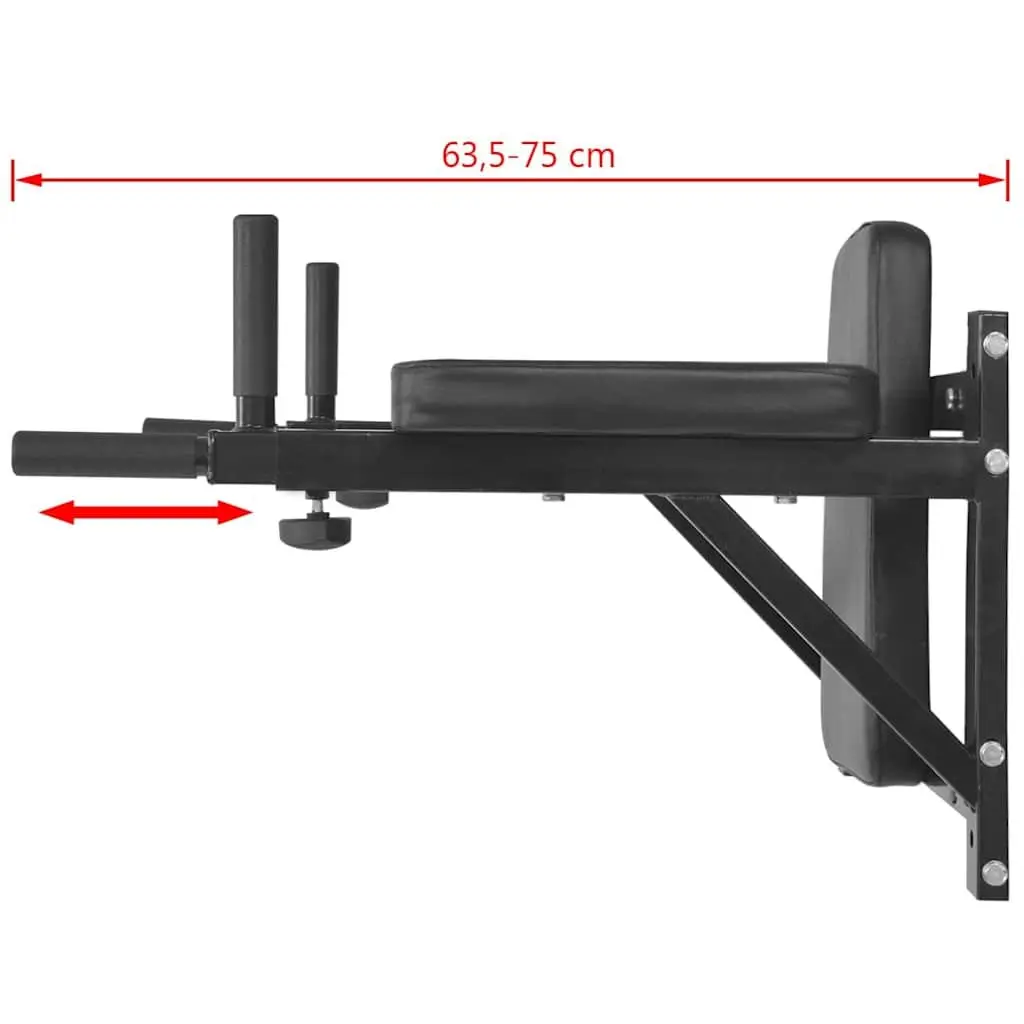 Wall-Mounted Dip Station Power Tower for Home Gym