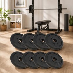 8-Piece Cast Iron Weight Plates Set - 2.5 kg Each