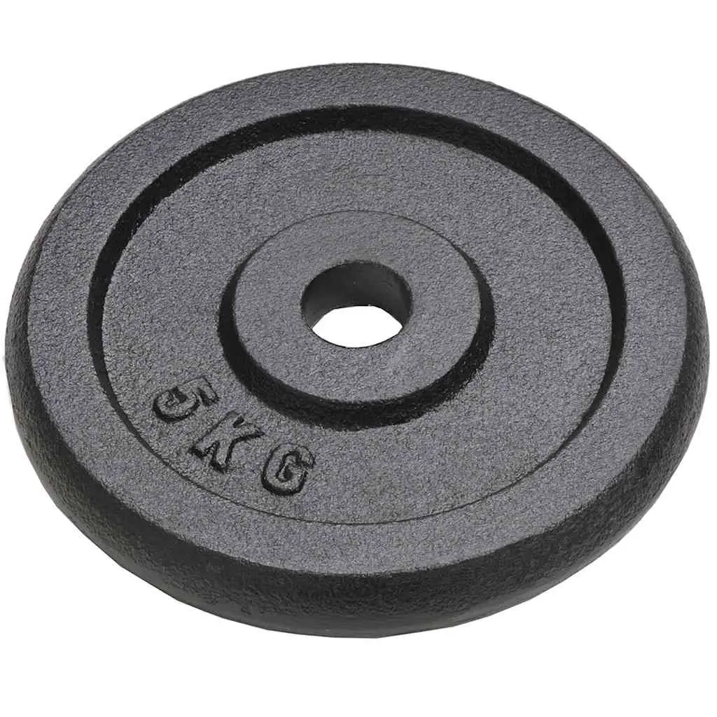 Cast Iron Weight Plates 5kg Black 4 Piece
