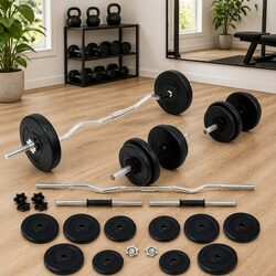 30kg Barbell and Dumbbell Set for Home Gym Excellence
