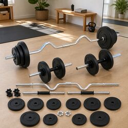 High-Quality 30kg Barbell and Dumbbell Set for Strength Training