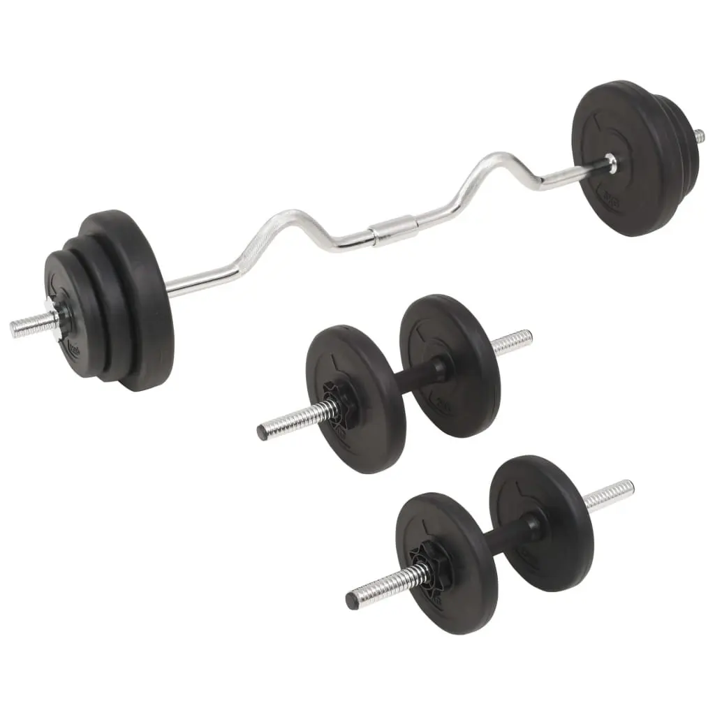 Barbell and Dumbbell Set Cement 30kg Black