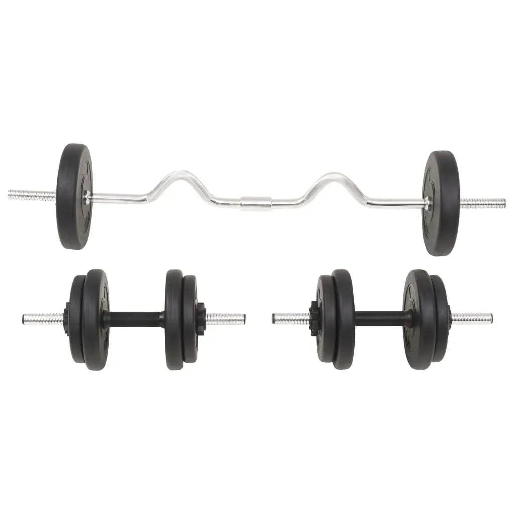 Barbell and Dumbbell Set Cement 30kg Black