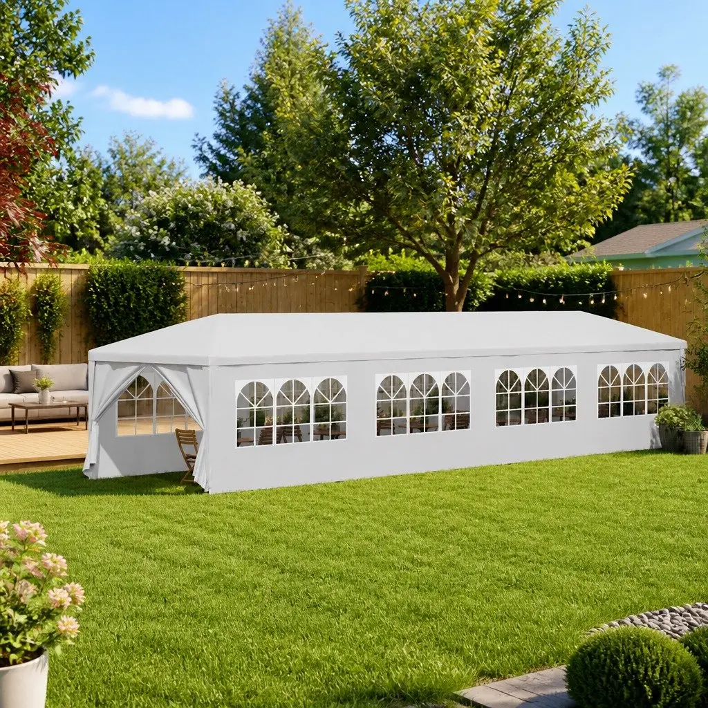 Garden Marquee Polyethylene 3x12m White