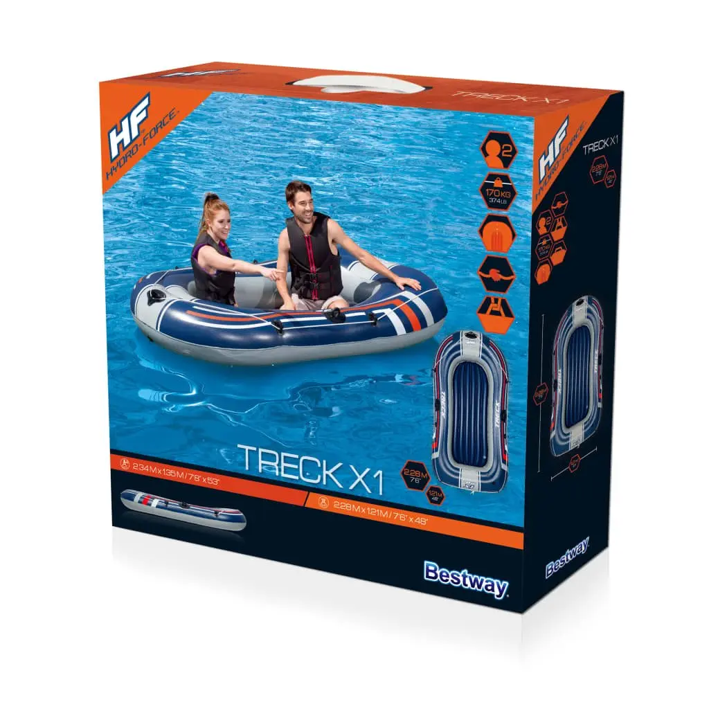 Inflatable Rowing Boat 228cm Blue for 2