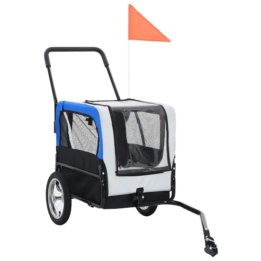 2-in-1 Pet Bike Trailer and Jogging Stroller Grey