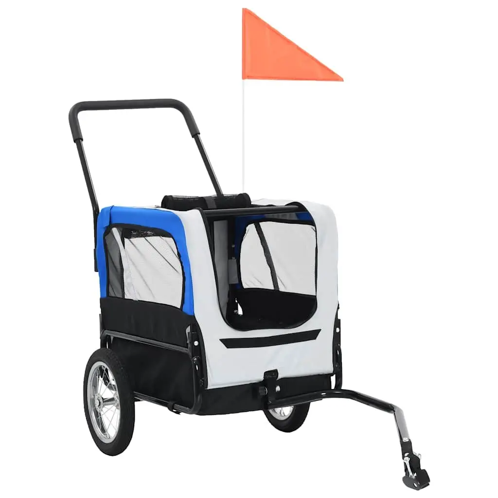 2-in-1 Pet Bike Trailer and Jogging Stroller Grey