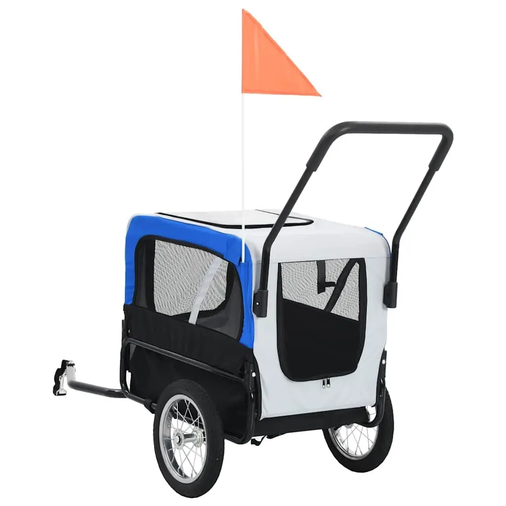 2-in-1 Pet Bike Trailer and Jogging Stroller Grey