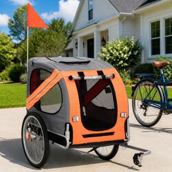 Durable Foldable Pet Bike Trailer with Mesh Windows
