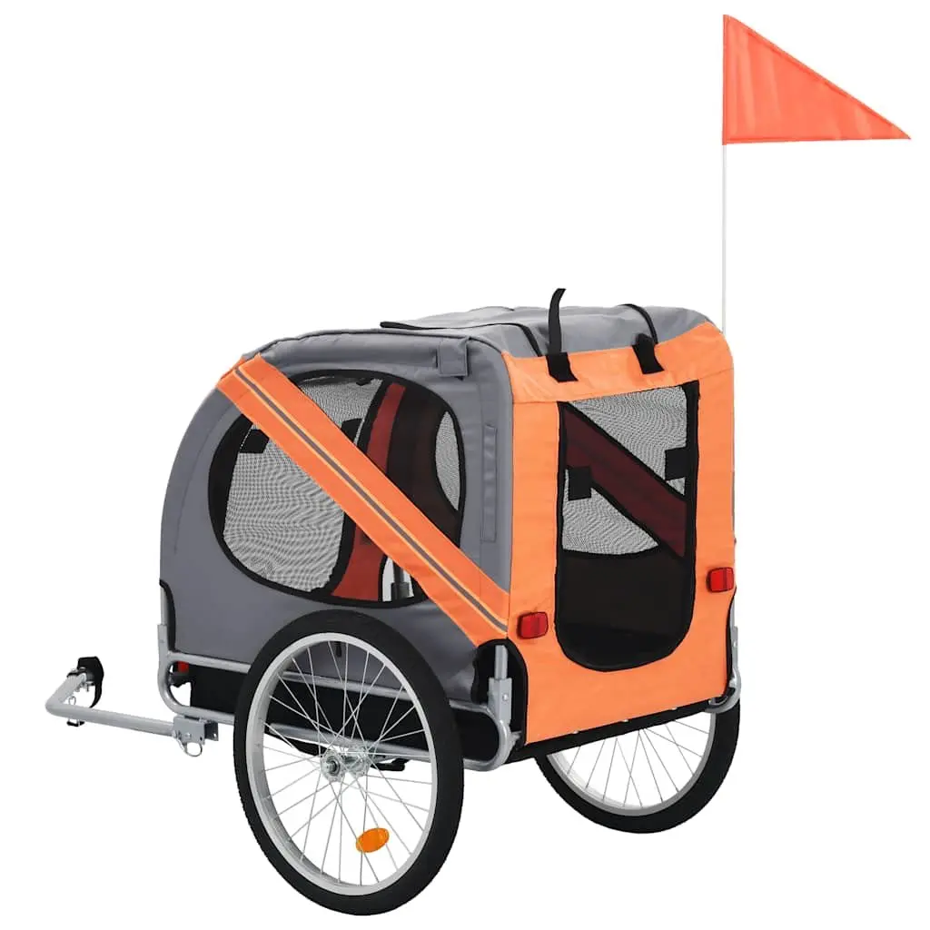 Foldable Pet Bike Trailer with Mesh Windows