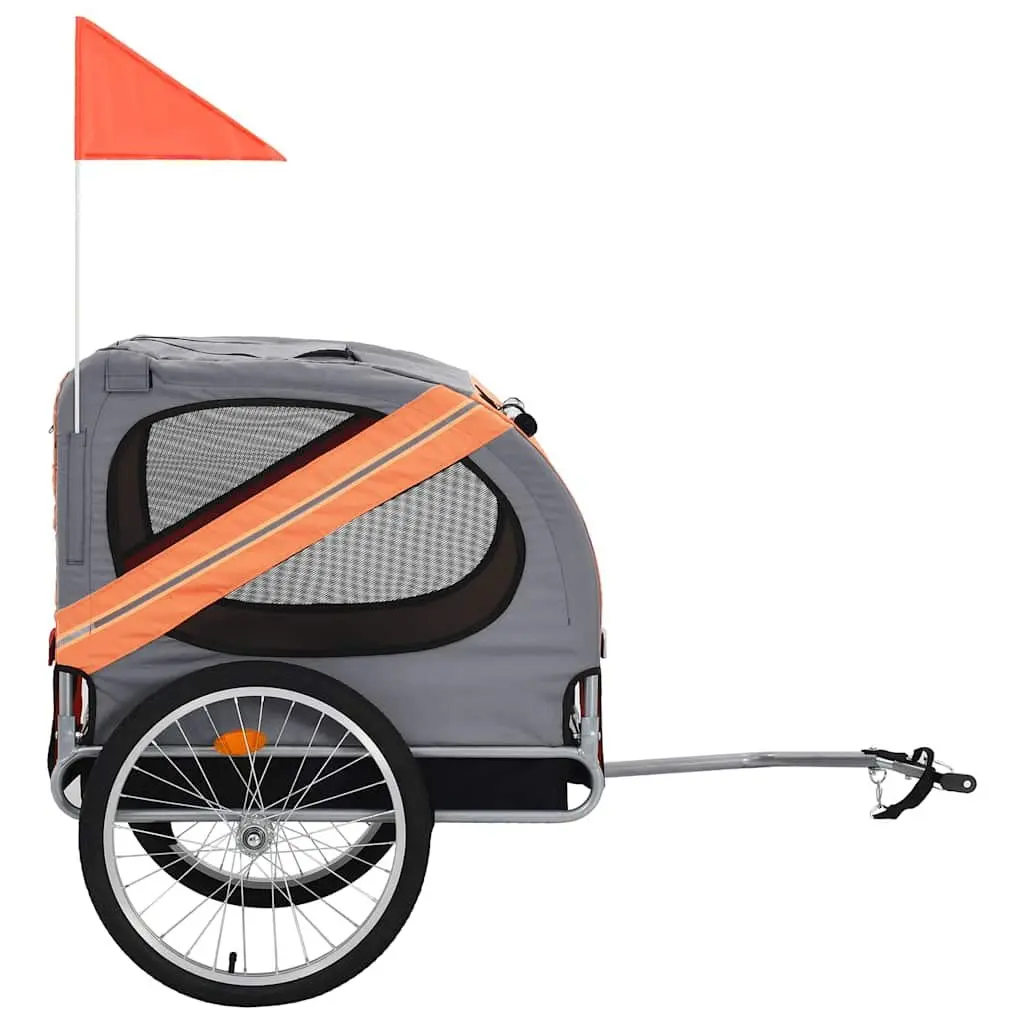 Foldable Pet Bike Trailer with Mesh Windows
